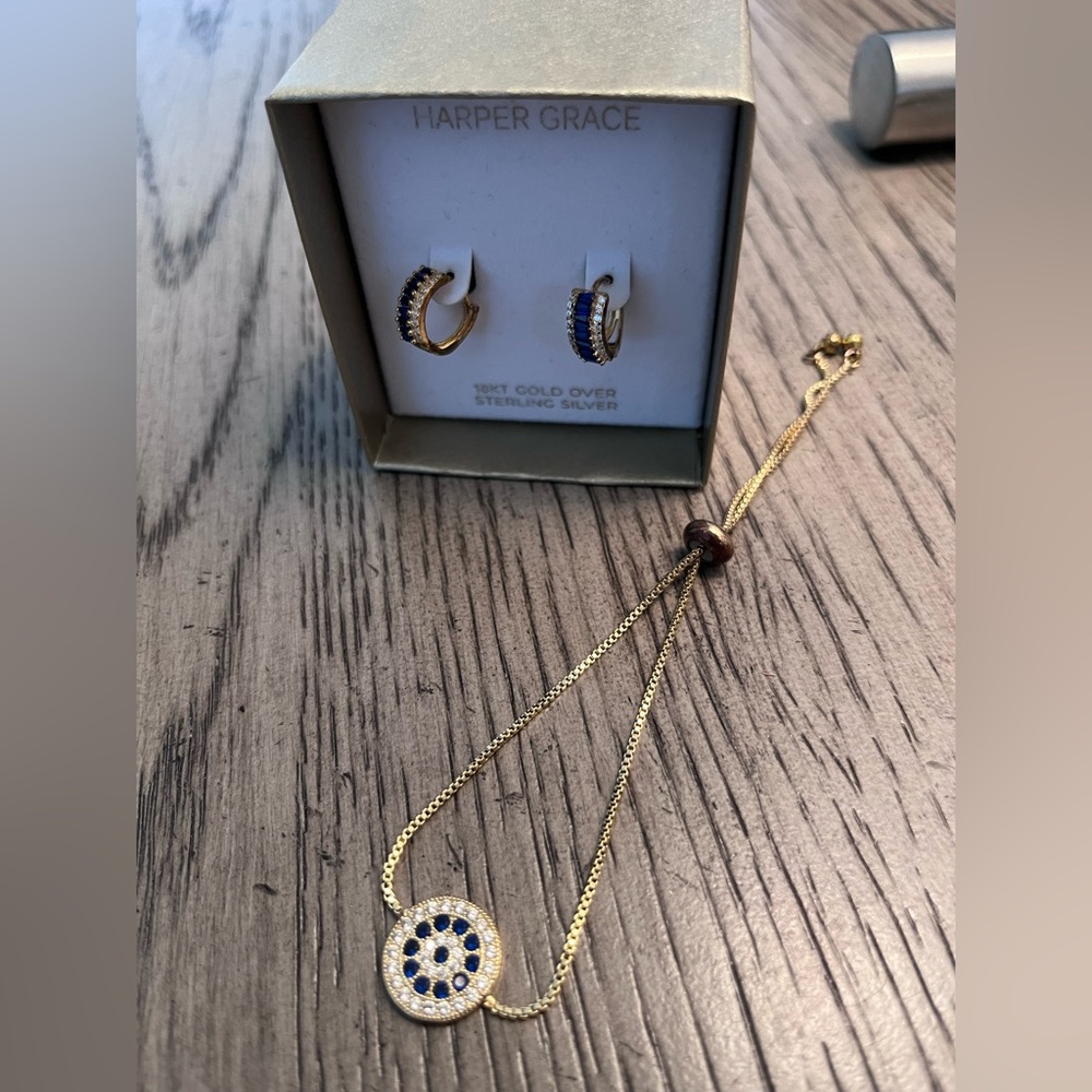 Harper Grace Safire Earrings & Bracelet